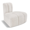  Manufacturer Color_Cream -- Arc Cream Boucle Fabric Upholstered Modular Reverse Corner Chair IMAGE 1