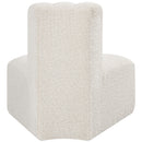  Manufacturer Color_Cream -- Arc Cream Boucle Fabric Upholstered Modular Reverse Corner Chair IMAGE 3