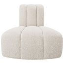  Manufacturer Color_Cream -- Arc Cream Boucle Fabric Upholstered Modular Reverse Corner Chair IMAGE 4