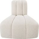  Manufacturer Color_Cream -- Arc Cream Boucle Fabric Upholstered Modular Reverse Corner Chair IMAGE 5