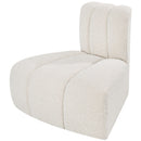  Manufacturer Color_Cream -- Arc Cream Boucle Fabric Upholstered Modular Reverse Corner Chair IMAGE 6