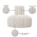 Manufacturer Color_Cream -- Arc Cream Boucle Fabric Upholstered Modular Reverse Corner Chair IMAGE 9