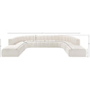  Manufacturer Color_Cream -- Arc 161" Cream Boucle Fabric Upholstered 10 pc Modular Sectional IMAGE 10