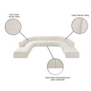  Manufacturer Color_Cream -- Arc 161" Cream Boucle Fabric Upholstered 10 pc Modular Sectional IMAGE 11