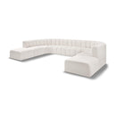  Manufacturer Color_Cream -- Arc 161" Cream Boucle Fabric Upholstered 10 pc Modular Sectional IMAGE 1