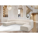 Manufacturer Color_Cream -- Arc 161" Cream Boucle Fabric Upholstered 10 pc Modular Sectional IMAGE 2