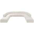  Manufacturer Color_Cream -- Arc 161" Cream Boucle Fabric Upholstered 10 pc Modular Sectional IMAGE 5