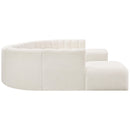  Manufacturer Color_Cream -- Arc 161" Cream Boucle Fabric Upholstered 10 pc Modular Sectional IMAGE 6