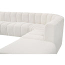  Manufacturer Color_Cream -- Arc 161" Cream Boucle Fabric Upholstered 10 pc Modular Sectional IMAGE 7