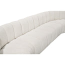 Meridian Arc Cream Boucle Fabric 10 pc Modular Sectional IMAGE 8