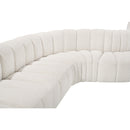  Manufacturer Color_Cream -- Arc 161" Cream Boucle Fabric Upholstered 10 pc Modular Sectional IMAGE 9