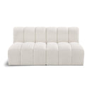  Manufacturer Color_Cream -- Arc 60" Cream Boucle Fabric Upholstered 2 pc Modular Sectional IMAGE 1