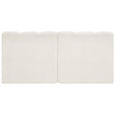  Manufacturer Color_Cream -- Arc 60" Cream Boucle Fabric Upholstered 2 pc Modular Sectional IMAGE 3