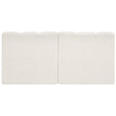 Meridian Arc Cream Boucle Fabric 2 pc Modular Sectional IMAGE 3