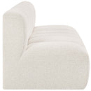  Manufacturer Color_Cream -- Arc 60" Cream Boucle Fabric Upholstered 2 pc Modular Sectional IMAGE 7