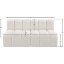  Manufacturer Color_Cream -- Arc 60" Cream Boucle Fabric Upholstered 2 pc Modular Sectional IMAGE 8