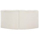  Manufacturer Color_Cream -- Arc 60" Cream Boucle Fabric Upholstered 2 pc Modular Sectional IMAGE 5