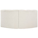 Meridian Arc Cream Boucle Fabric 2 pc Modular Sectional IMAGE 5