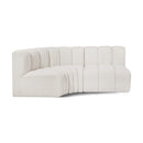  Manufacturer Color_Cream -- Arc 84" Cream Boucle Fabric Upholstered 3 pc Modular Sectional IMAGE 1