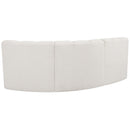  Manufacturer Color_Cream -- Arc 84" Cream Boucle Fabric Upholstered 3 pc Modular Sectional IMAGE 3