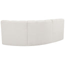 Meridian Arc Cream Boucle Fabric 3 pc Modular Sectional IMAGE 3