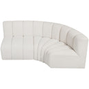  Manufacturer Color_Cream -- Arc 84" Cream Boucle Fabric Upholstered 3 pc Modular Sectional IMAGE 5