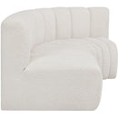  Manufacturer Color_Cream -- Arc 84" Cream Boucle Fabric Upholstered 3 pc Modular Sectional IMAGE 6