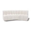  Manufacturer Color_Cream -- Arc 86" Cream Boucle Fabric Upholstered 3 pc Modular Sectional IMAGE 1