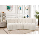  Manufacturer Color_Cream -- Arc 86" Cream Boucle Fabric Upholstered 3 pc Modular Sectional IMAGE 2