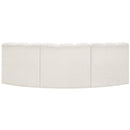  Manufacturer Color_Cream -- Arc 86" Cream Boucle Fabric Upholstered 3 pc Modular Sectional IMAGE 3