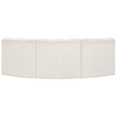 Meridian Arc Cream Boucle Fabric 3 pc Modular Sectional IMAGE 3