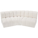  Manufacturer Color_Cream -- Arc 86" Cream Boucle Fabric Upholstered 3 pc Modular Sectional IMAGE 4