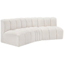  Manufacturer Color_Cream -- Arc 86" Cream Boucle Fabric Upholstered 3 pc Modular Sectional IMAGE 5