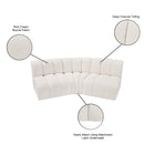  Manufacturer Color_Cream -- Arc 86" Cream Boucle Fabric Upholstered 3 pc Modular Sectional IMAGE 8