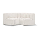  Manufacturer Color_Cream -- Arc 80" Cream Boucle Fabric Upholstered 3 pc Modular Sectional IMAGE 1