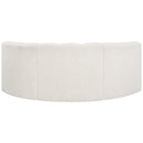 Meridian Arc Cream Boucle Fabric 3 pc Modular Sectional IMAGE 3
