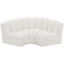  Manufacturer Color_Cream -- Arc 80" Cream Boucle Fabric Upholstered 3 pc Modular Sectional IMAGE 4