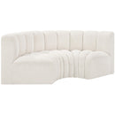  Manufacturer Color_Cream -- Arc 80" Cream Boucle Fabric Upholstered 3 pc Modular Sectional IMAGE 5