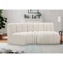  Manufacturer Color_Cream -- Arc 70" Cream Boucle Fabric Upholstered 3 pc Modular Sectional IMAGE 2