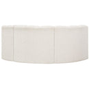  Manufacturer Color_Cream -- Arc 70" Cream Boucle Fabric Upholstered 3 pc Modular Sectional IMAGE 3