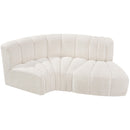  Manufacturer Color_Cream -- Arc 70" Cream Boucle Fabric Upholstered 3 pc Modular Sectional IMAGE 4