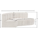  Manufacturer Color_Cream -- Arc 70" Cream Boucle Fabric Upholstered 3 pc Modular Sectional IMAGE 7