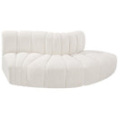  Manufacturer Color_Cream -- Arc 77" Cream Boucle Fabric Upholstered 3 pc Modular Sectional IMAGE 4