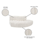  Manufacturer Color_Cream -- Arc 77" Cream Boucle Fabric Upholstered 3 pc Modular Sectional IMAGE 7