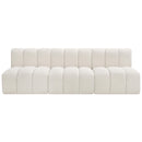  Manufacturer Color_Cream -- Arc 89.5" Cream Boucle Fabric Upholstered 3 pc Modular Sectional IMAGE 4