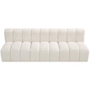  Manufacturer Color_Cream -- Arc 89.5" Cream Boucle Fabric Upholstered 3 pc Modular Sectional IMAGE 5