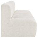  Manufacturer Color_Cream -- Arc 89.5" Cream Boucle Fabric Upholstered 3 pc Modular Sectional IMAGE 6