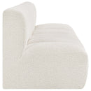 Meridian Arc Cream Boucle Fabric 3 pc Modular Sectional IMAGE 6