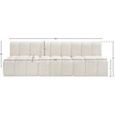  Manufacturer Color_Cream -- Arc 89.5" Cream Boucle Fabric Upholstered 3 pc Modular Sectional IMAGE 8