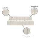  Manufacturer Color_Cream -- Arc 89.5" Cream Boucle Fabric Upholstered 3 pc Modular Sectional IMAGE 9